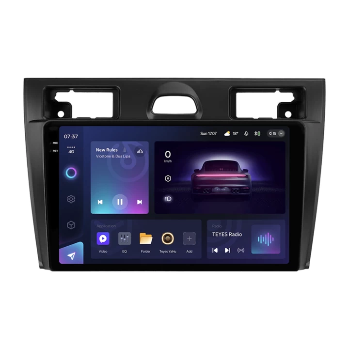 Navigatie Auto Teyes CC3 2K Ford Fiesta 5 2002-2008 4+32GB 9.5" QLED Octa-core 2Ghz Android 4G Bluetooth 5.1 DSP