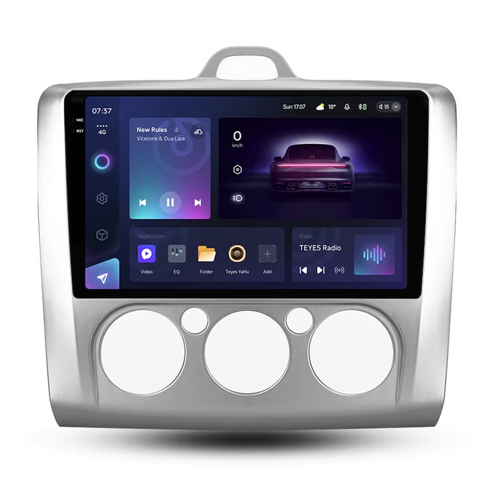 Navigatie Auto Teyes CC3 2K 360° Ford Focus 2 2005-2010 6+128GB 9.5" QLED Octa-core 2Ghz, Android 4G Bluetooth 5.1 DSP