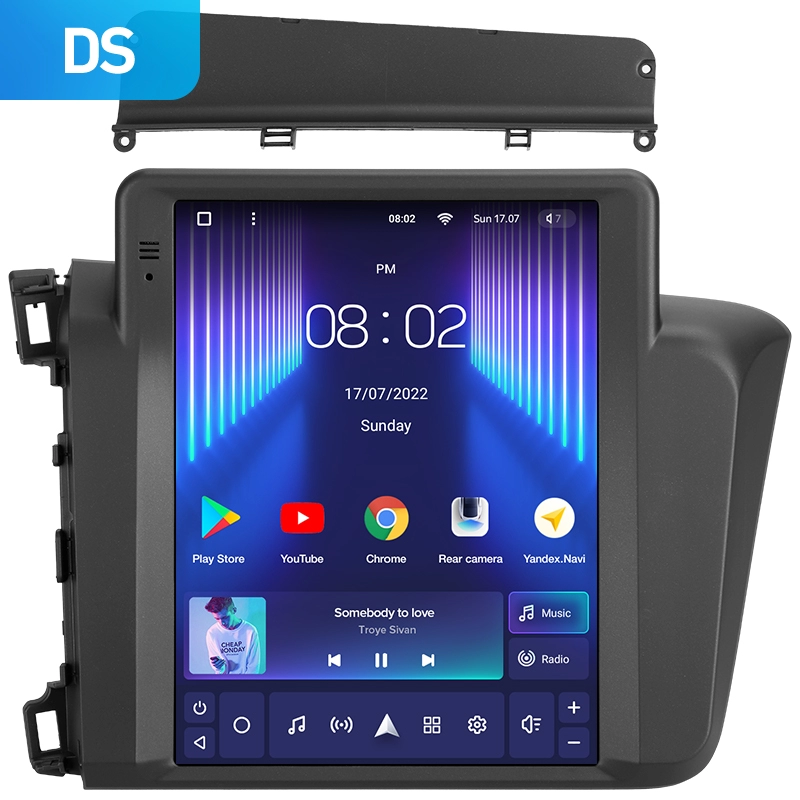 Navigatie Auto Teyes Tip Tesla TPRO 2 Honda Civic 9 2011-2017 4+64GB 9.7" QLED Octa-core 1.8Ghz Android 4G Bluetooth 5.1 DSP