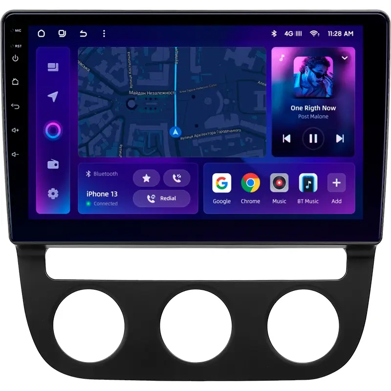Navigatie Auto MOSS M2 Volkswagen Golf 5 2005-2010 4+32GB 10" IPS Octa-core 1.6Ghz, Android 4G Bluetooth 5.1 DSP