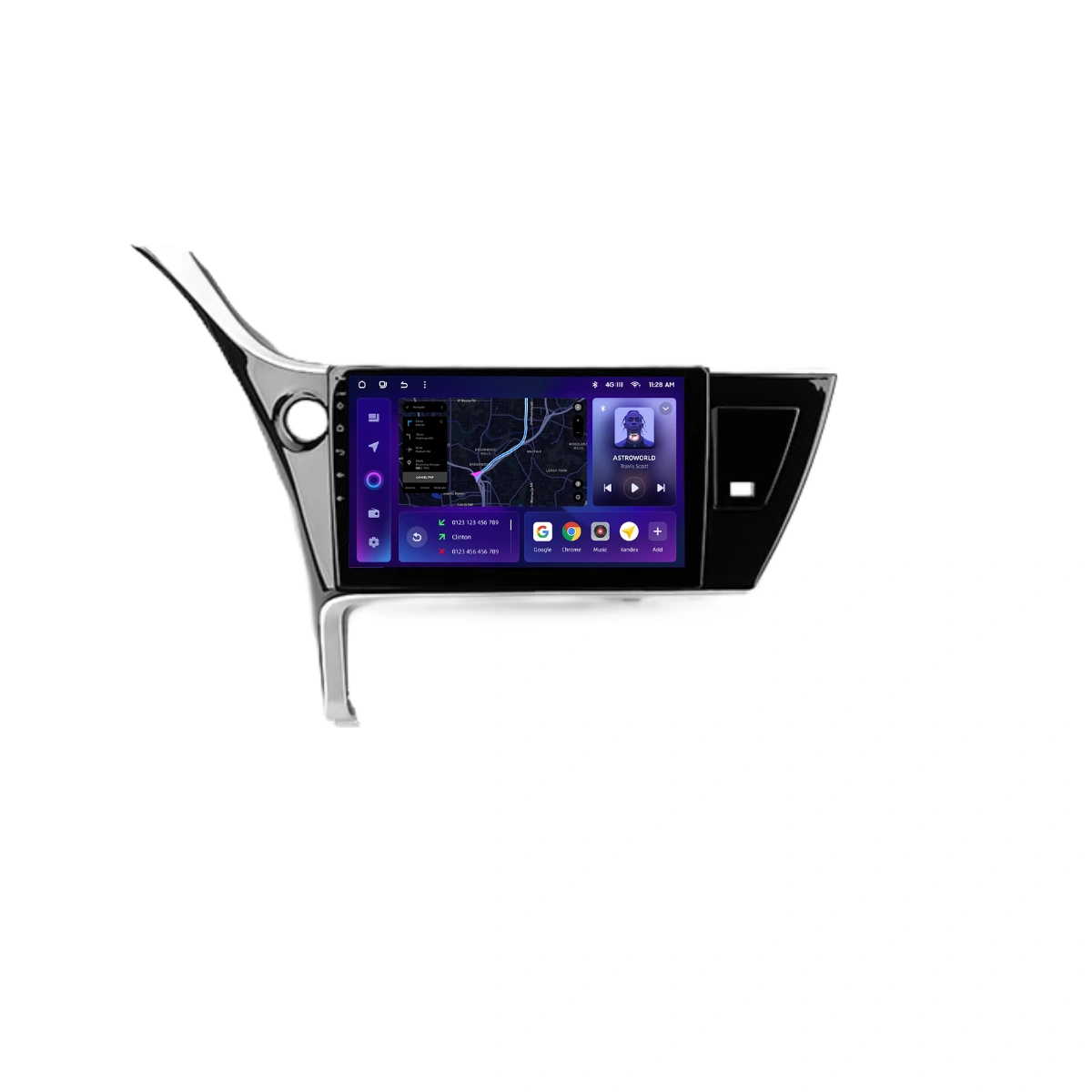 Navigatie Auto MOSS M2 Toyota Corolla 11 2017-2018 4+64GB 10" IPS Octa-core 1.6Ghz, Android 4G Bluetooth 5.1 DSP