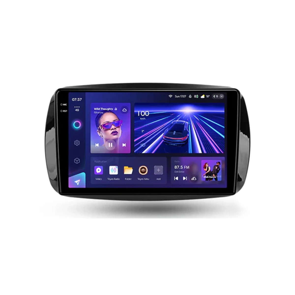Navigatie Auto Teyes CC3 2K 360° Mercedes-Benz Fortwo 2014-2023 6+128GB 9.5" QLED Octa-core 2Ghz, Android 4G Bluetooth 5.1 DSP