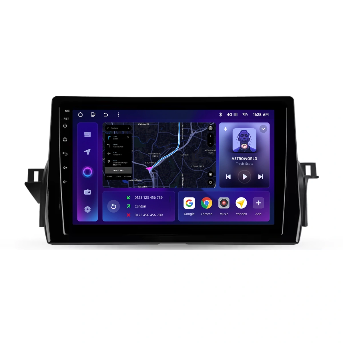 Navigatie Auto MOSS M2 Toyota Camry 8 2020-2023 4+64GB 10" IPS Octa-core 1.6Ghz, Android 4G Bluetooth 5.1 DSP