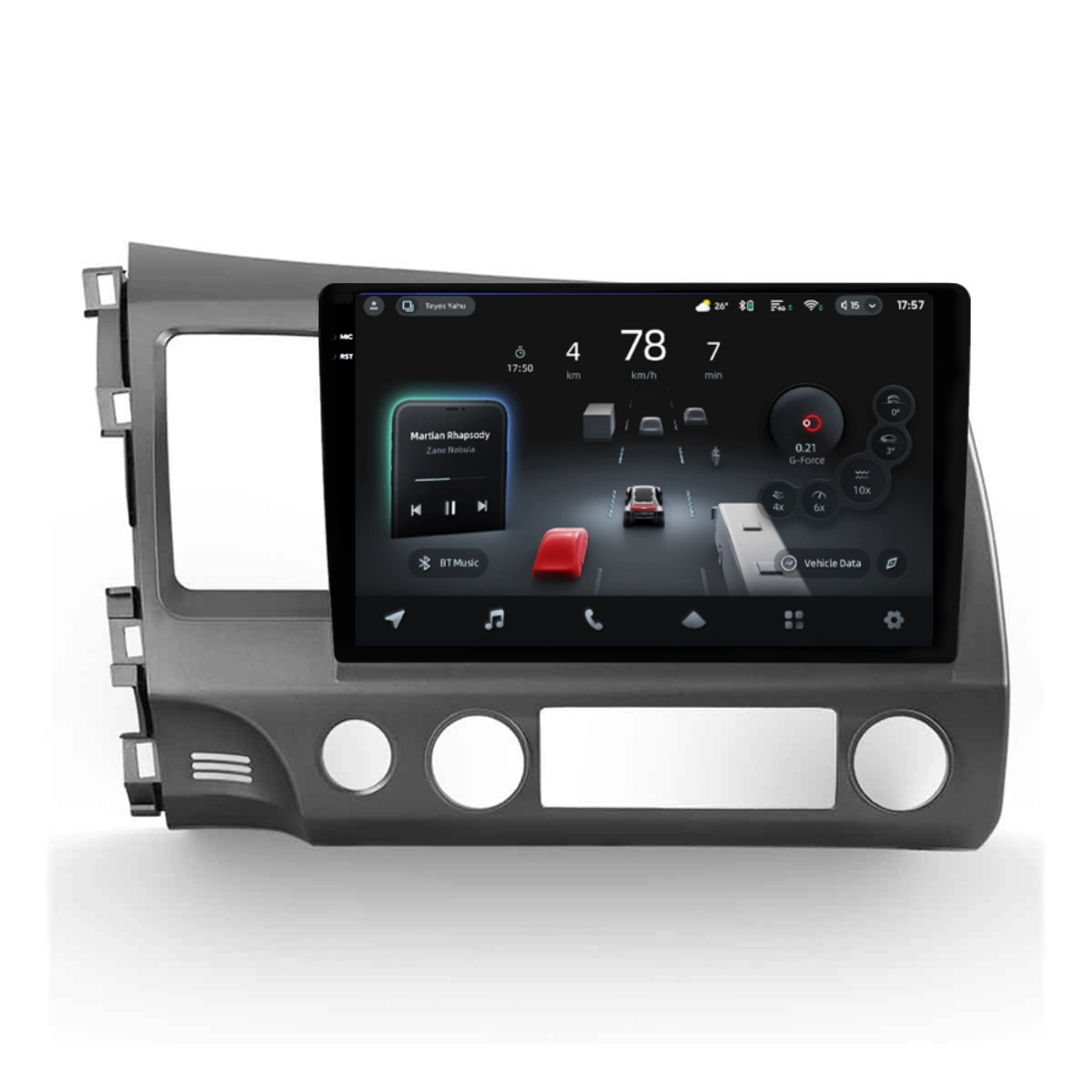 Navigatie Auto cu Asistenta AI Teyes CC4 PRO Honda Civic 8 2005-2012 8+128GB 10.36" QLED, Android 13, 5G, 7.1 DSP, CarPlay