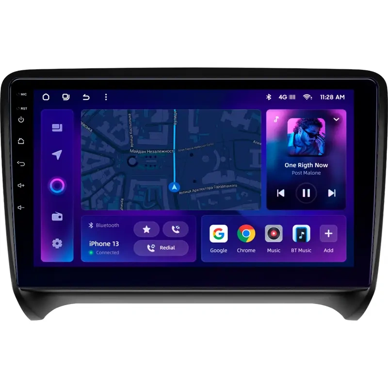 Navigatie Auto MOSS M3 Audi TT 8J 2006-2014 4+32GB 9" QLED Octa-core 2Ghz, Android 4G Bluetooth 5.1 DSP