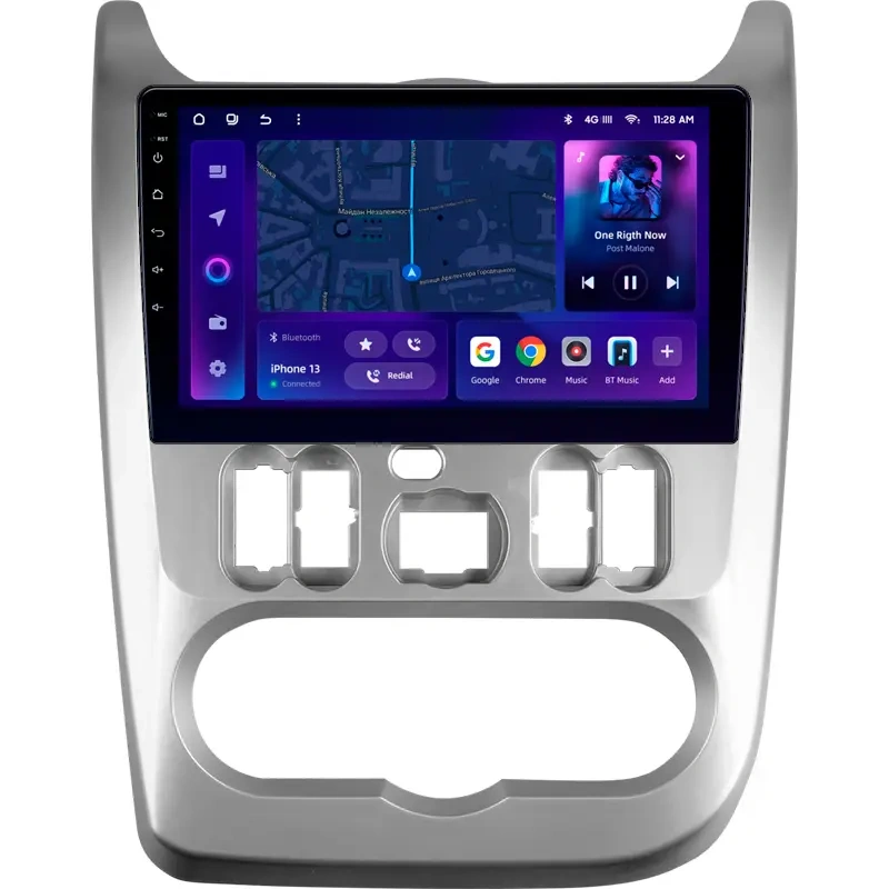 Navigatie Auto MOSS M3 Dacia Logan 1 2008-2012 4+32GB 9" QLED Octa-core 2Ghz, Android 4G Bluetooth 5.1 DSP