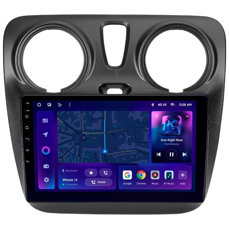 Navigatie Auto MOSS M3 Dacia Dokker 2012-2020 4+32GB 9" QLED Octa-core 2Ghz, Android 4G Bluetooth 5.1 DSP