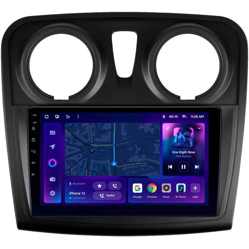 Navigatie Auto MOSS M3 Dacia Logan 2 2012-2016 4+32GB 9" QLED Octa-core 2Ghz, Android 4G Bluetooth 5.1 DSP