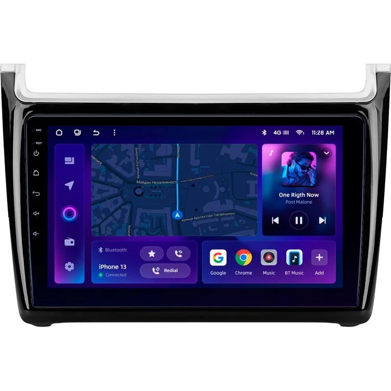 Navigatie Auto MOSS M3 Volkswagen Polo 5 2008-2020 4+32GB 9" QLED Octa-core 2Ghz, Android 4G Bluetooth 5.1 DSP