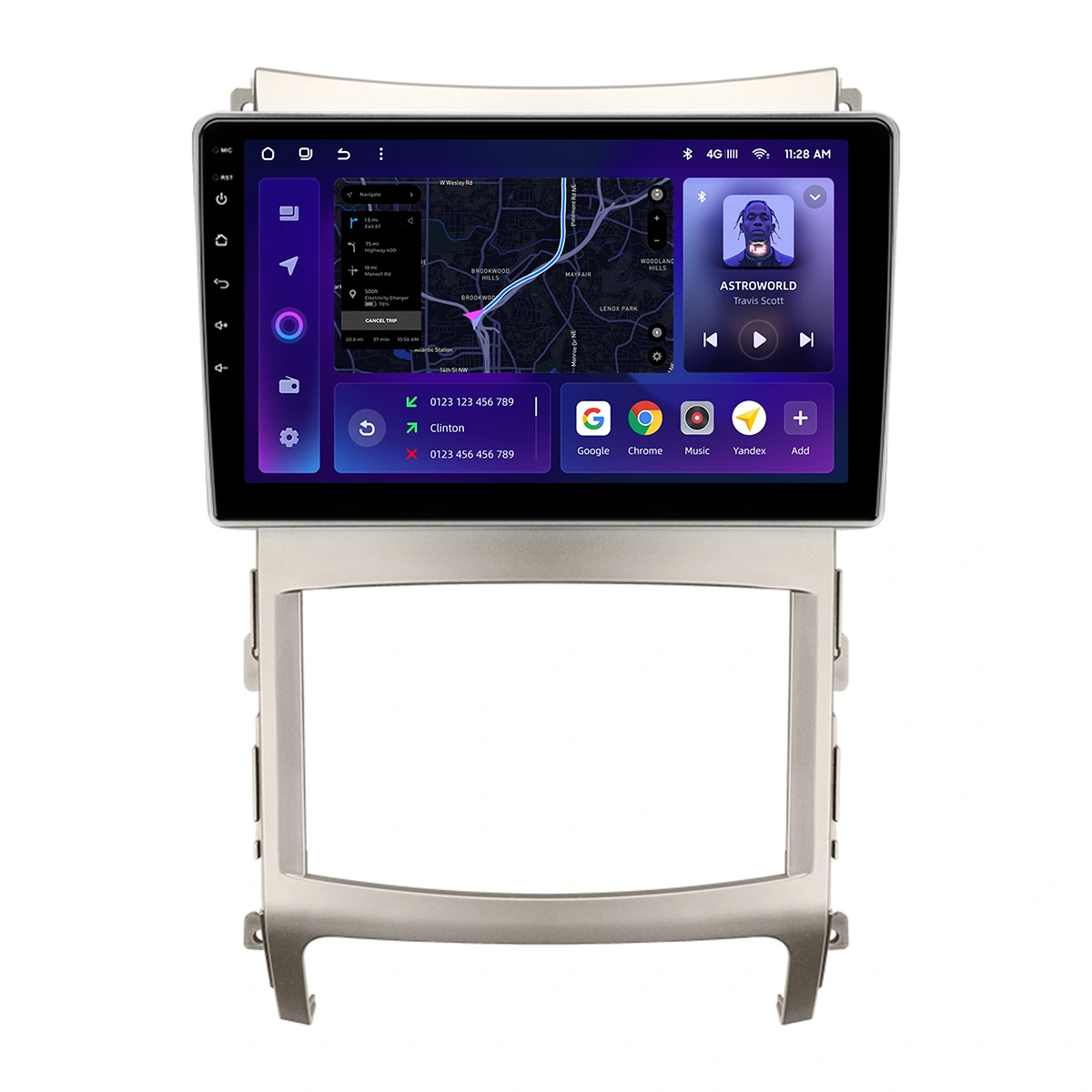 Navigatie Auto MOSS M3 Hyundai ix55 2006-2015 4+32GB 9" QLED Octa-core 2Ghz, Android 4G Bluetooth 5.1 DSP