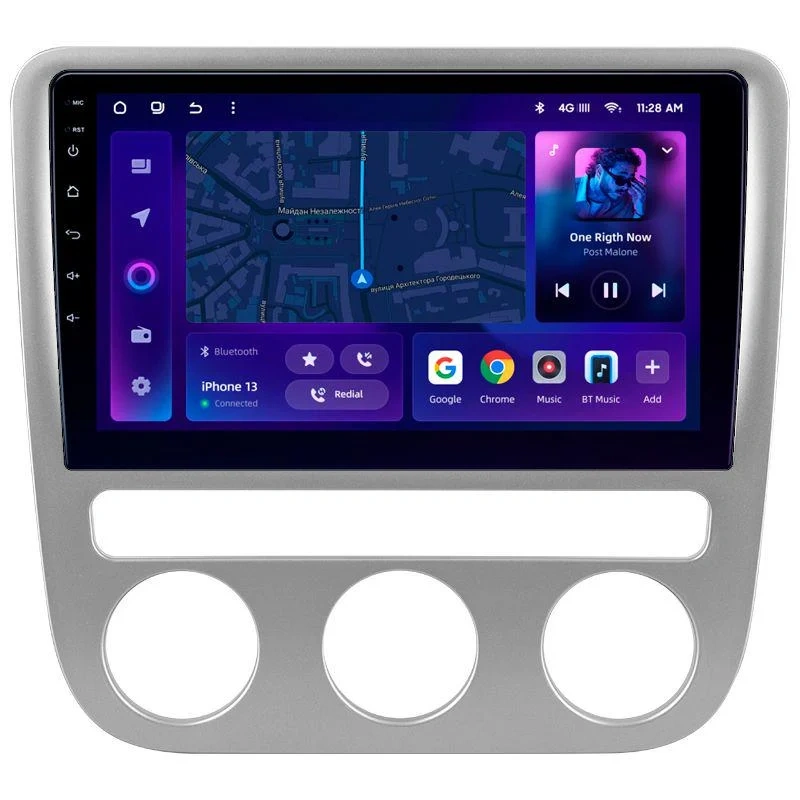 Navigatie Auto MOSS M3 Volkswagen Scirocco 2008-2017 4+32GB 9" QLED Octa-core 2Ghz, Android 4G Bluetooth 5.1 DSP