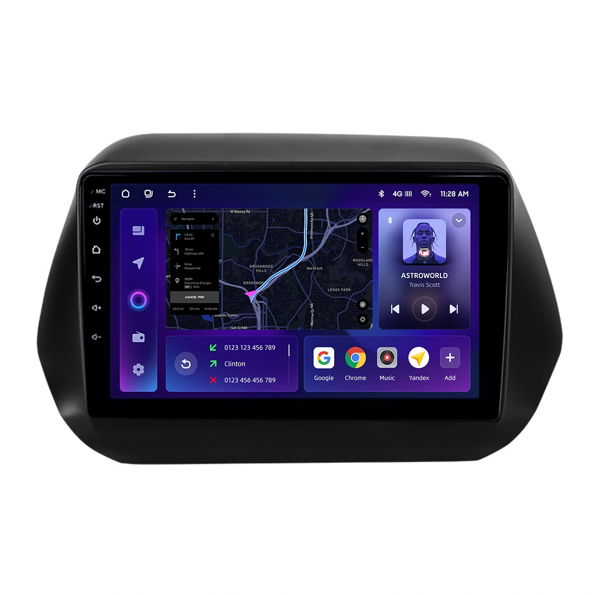 Navigatie Auto MOSS M3 Chevrolet Camaro 2016-2024 4+32GB 9" QLED Octa-core 2Ghz, Android 4G Bluetooth 5.1 DSP