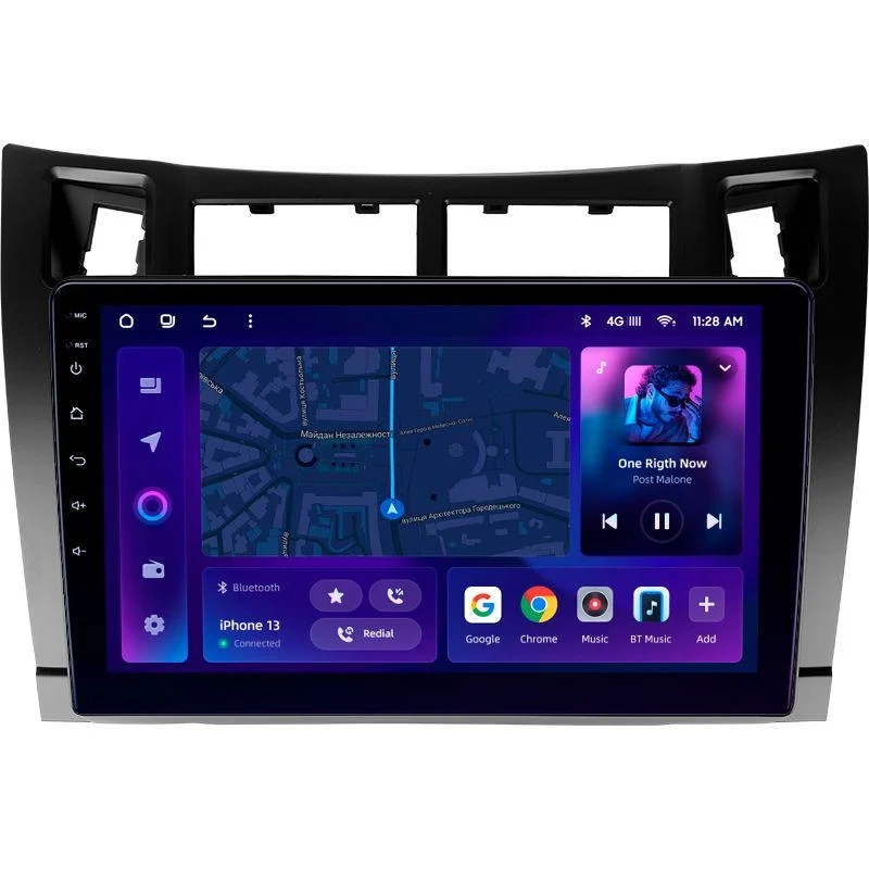 Navigatie Auto MOSS M3 Toyota Yaris 2005-2012 4+32GB 9" QLED Octa-core 2Ghz, Android 4G Bluetooth 5.1 DSP