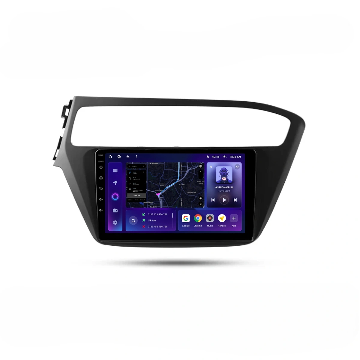 Navigatie Auto MOSS M3 Hyundai i20 2018-2020 4+32GB 9" QLED Octa-core 2Ghz, Android 4G Bluetooth 5.1 DSP