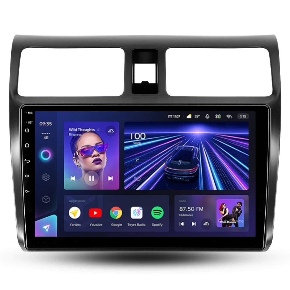 Navigatie Auto Teyes CC3 360° Suzuki Swift 3 2003-2010 6+128GB 10.2" QLED Octa-core 1.8Ghz, Android 4G Bluetooth 5.1 DSP