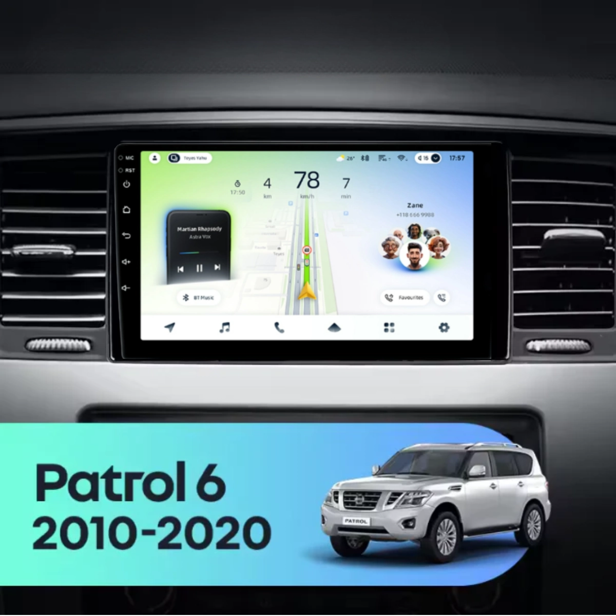 Navigatie Auto Teyes CC4L DTS Nissan Patrol Y62 2010-2020 6+64GB 9" QLED Qualcomm 2Ghz, Android 4G Bluetooth 5.1 DSP